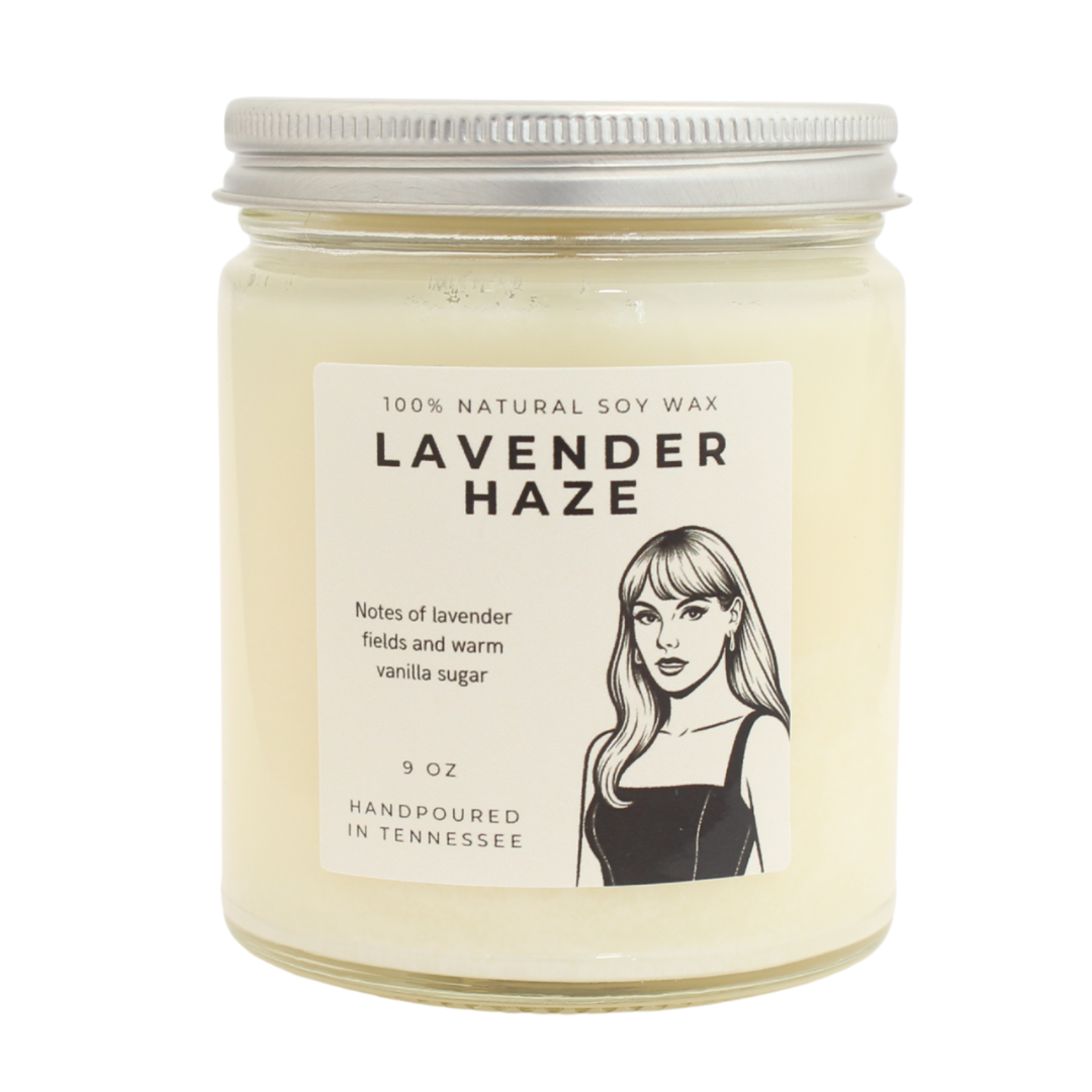 100% soy wax candle