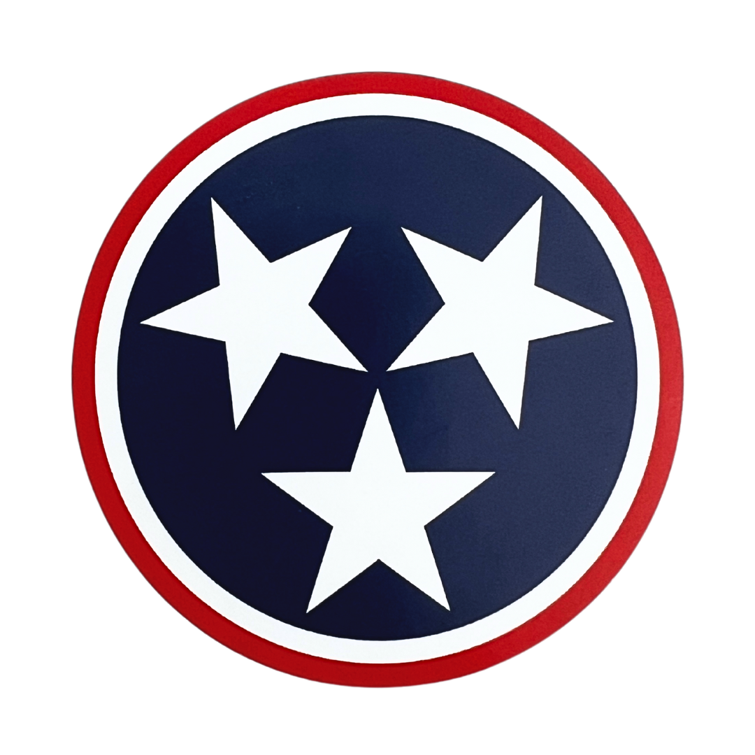 Round Magnet with Tennessee Tristar emblem.