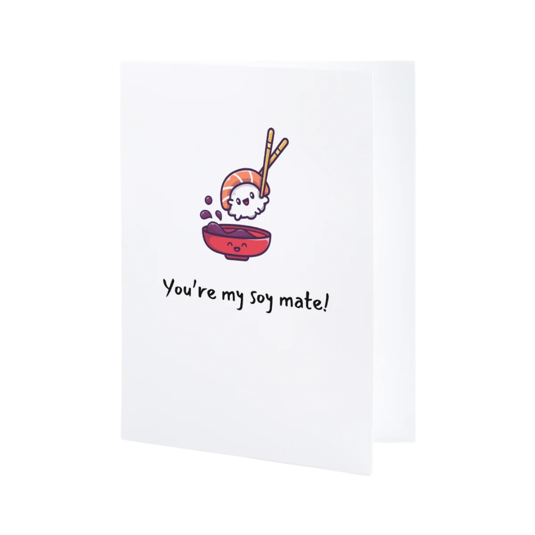 You're My Soy Mate! Individual Greeting Card