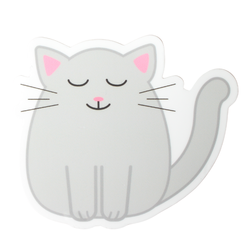 Gray Cat Sticker