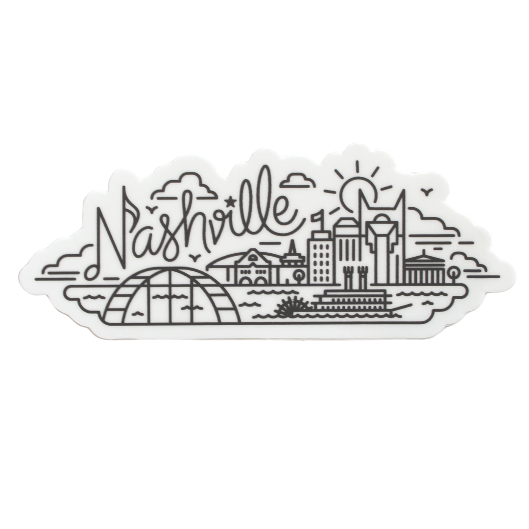 Nashville Skyline Sticker