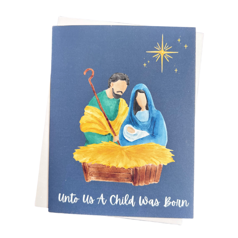 Unto Us A Child Was Born Individual Greeting Card