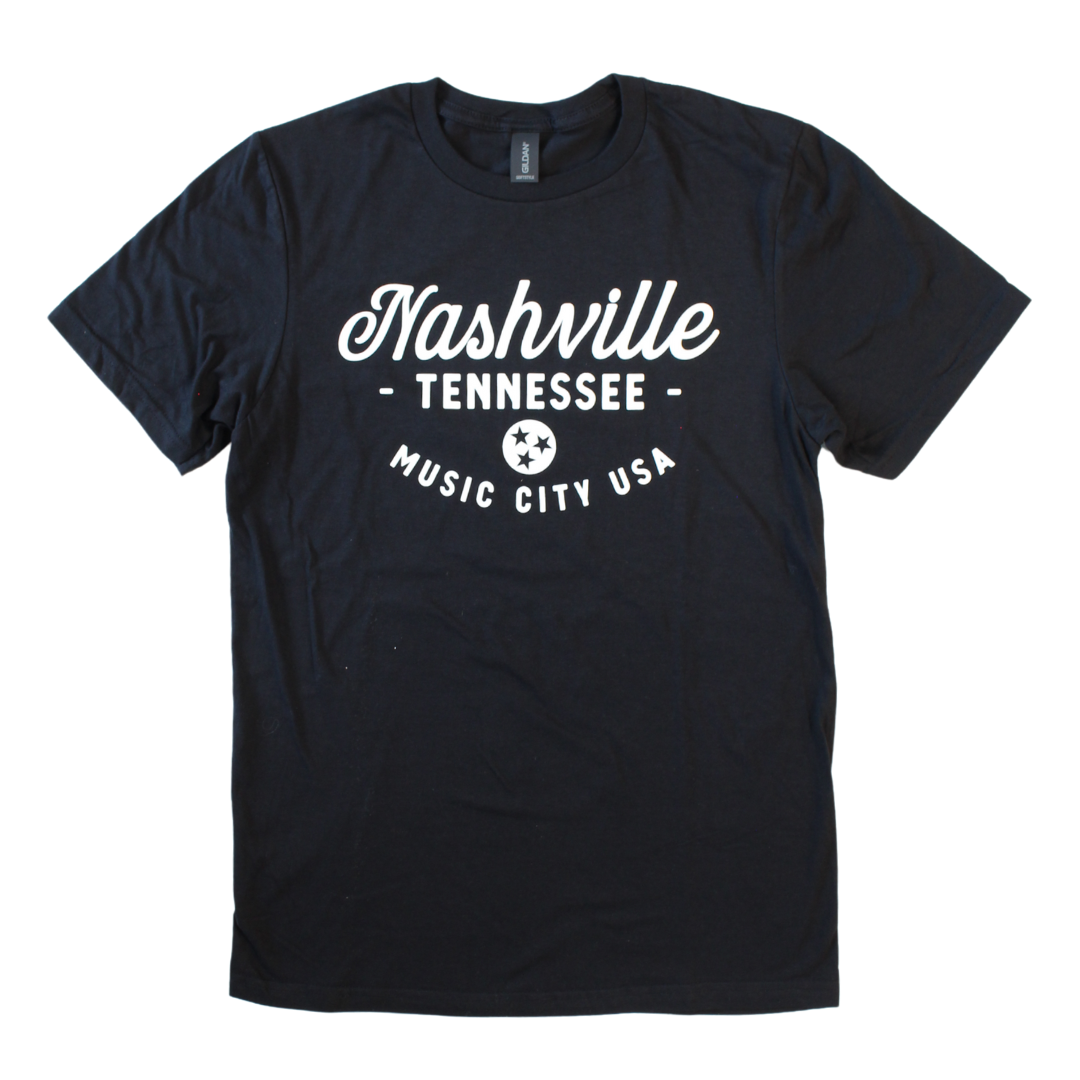 Nashville Tennessee Music City Black Shirt