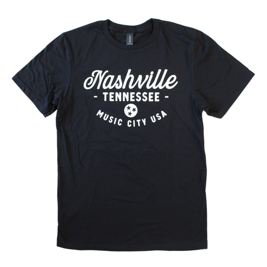 Nashville Tennessee Music City Black Shirt