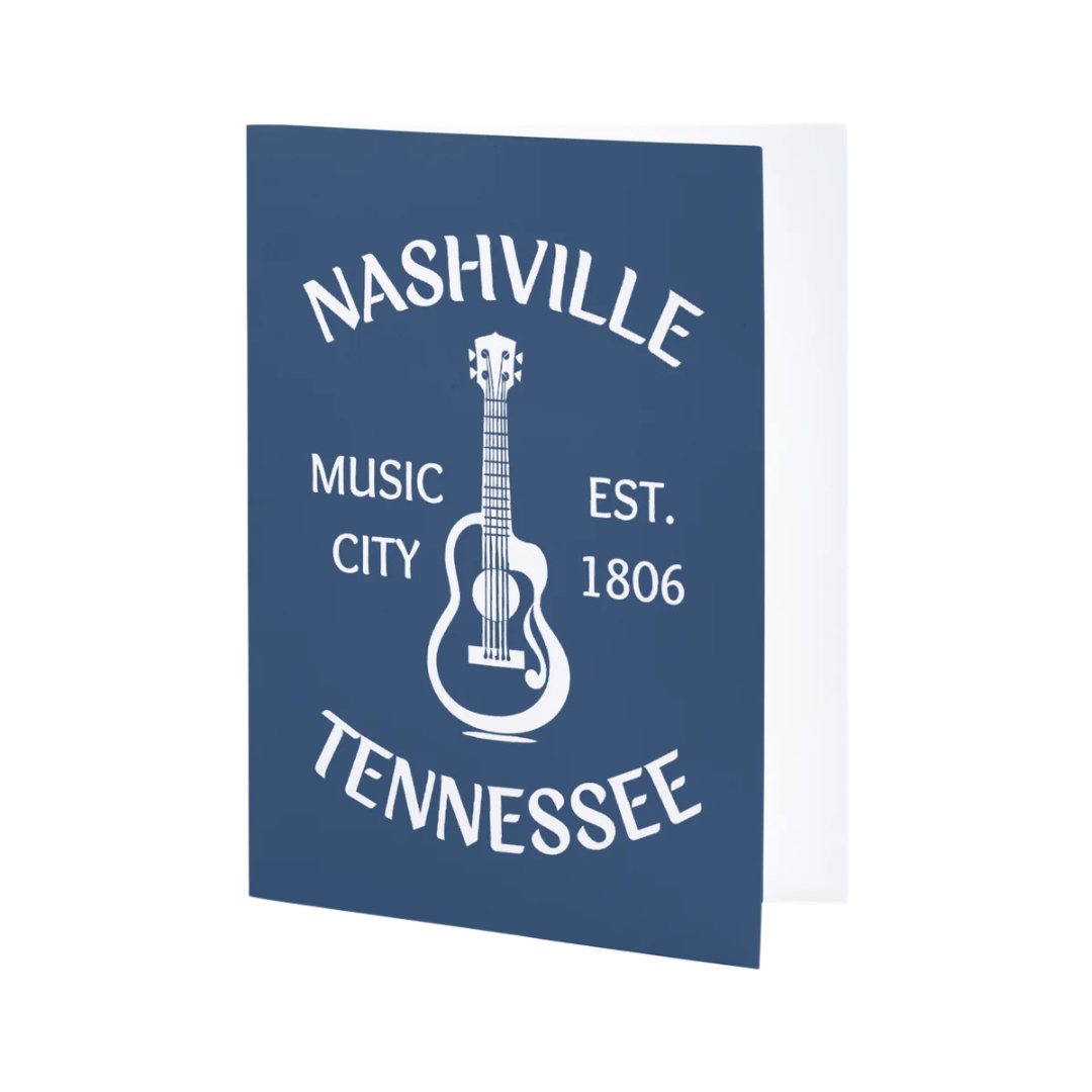 Nashville Tennessee Est 1806 Blue Greeting Card 