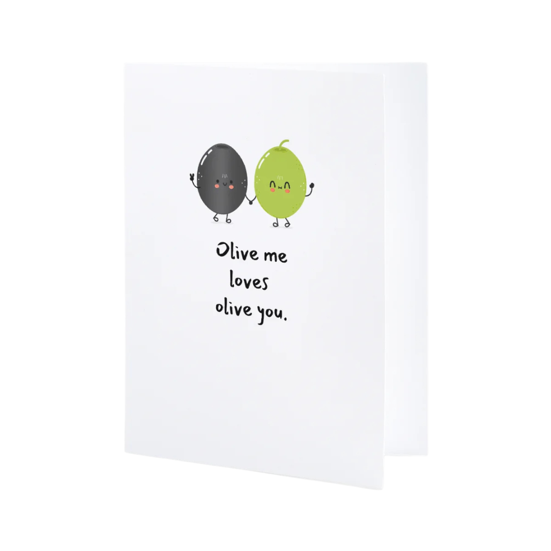 Olive Me Loves Olive You Individual Greeting Card