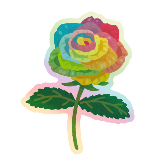 Rainbow Rose Sticker
