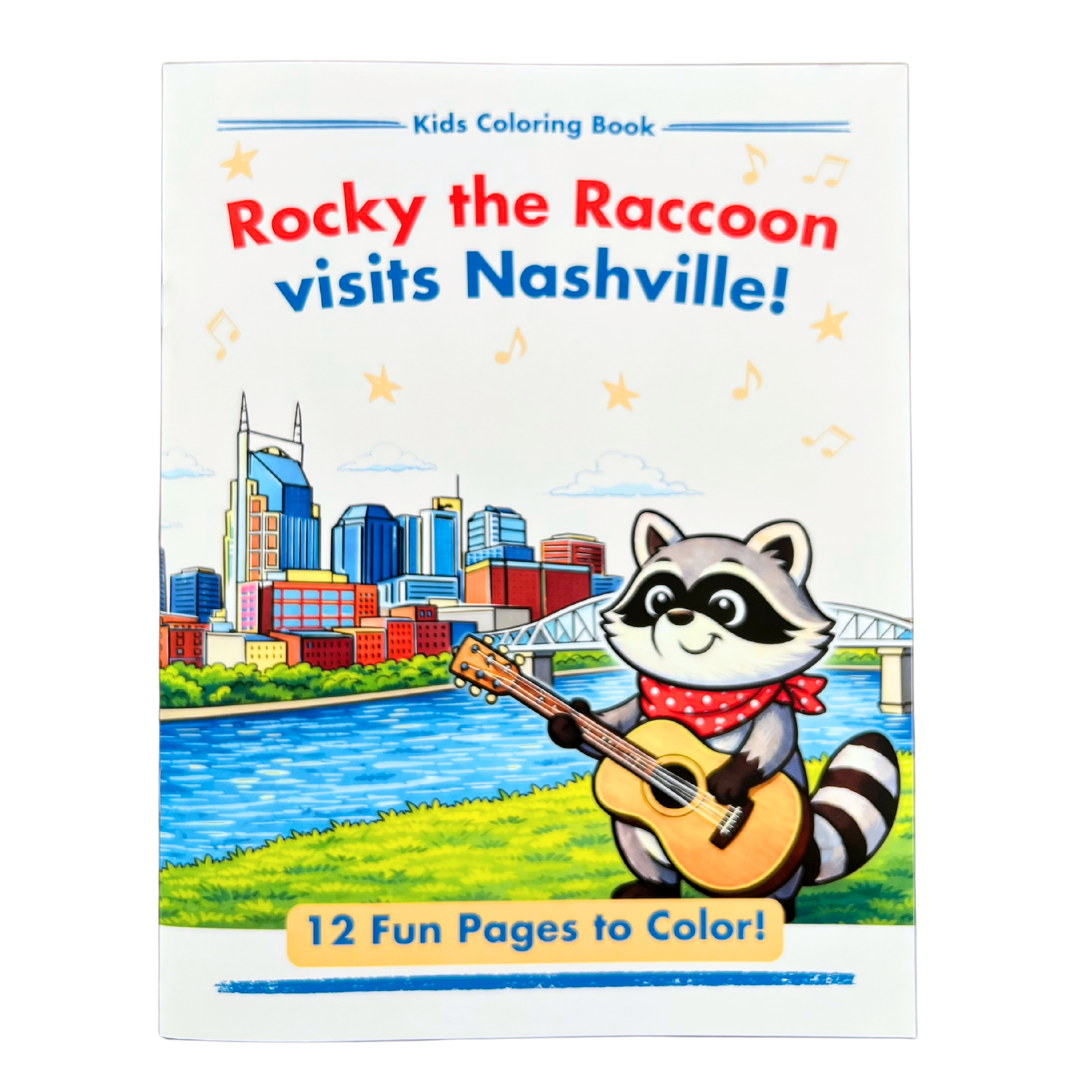 Nashville Themed Children's Coloring Book. 