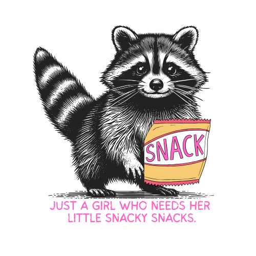 Snacky Snacks Raccoon Sticker