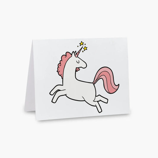Flying Unicorn Individual Greeting Card