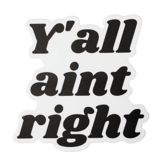 3" black and white vinyl sticker