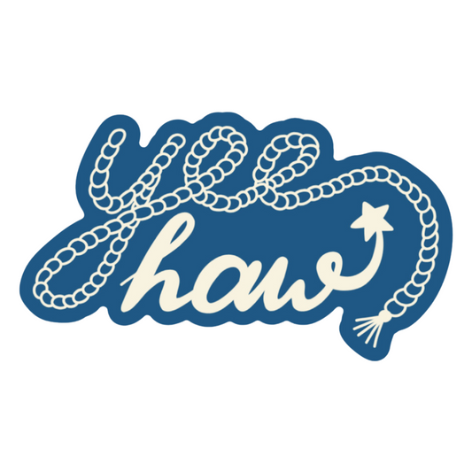 YeeHaw Rope Script Sticker