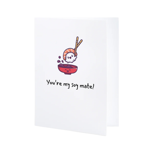 You're My Soy Mate! Individual Greeting Card