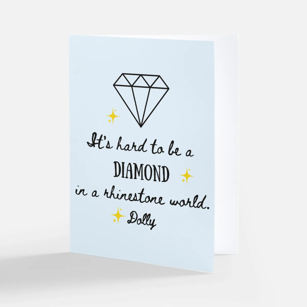 Diamond in a Rhinestone World Individual Greeting Card