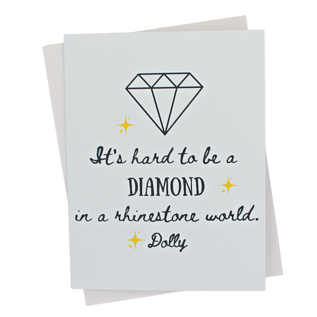 Diamond in a Rhinestone World Individual Greeting Card