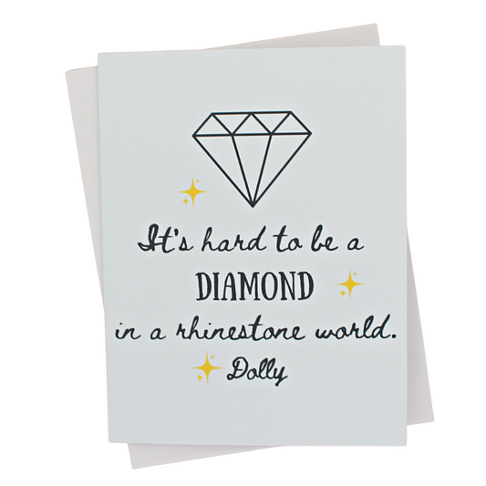 Diamond in a Rhinestone World Individual Greeting Card
