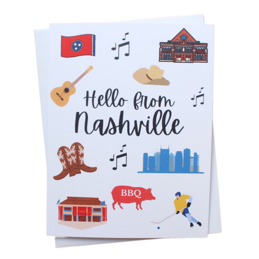 Hello from Nashville Individual Greeting Card