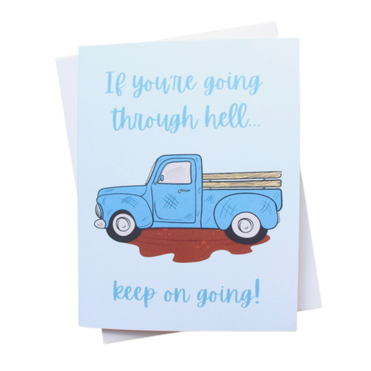 Keep on Going Sympathy Encouragement Individual Greeting Card