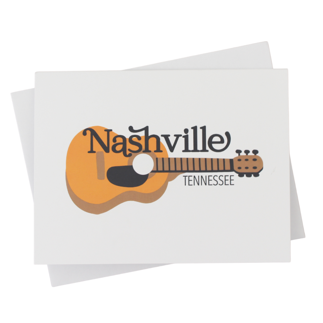 Nashville Guitar Individual Greeting Card