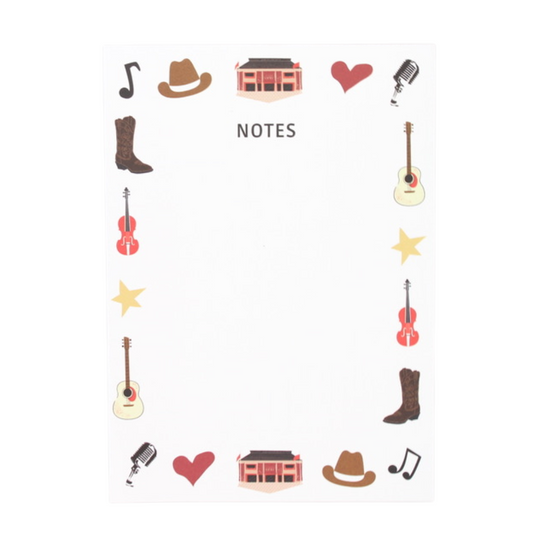 Country Music Notepad
