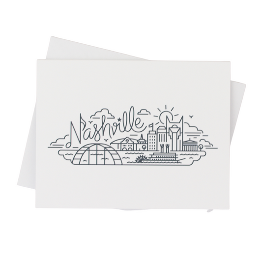 Nashville Skyline Individual Greeting Card