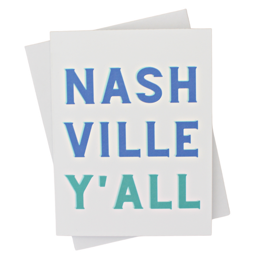 Nashville Y'all Individual Greeting Card