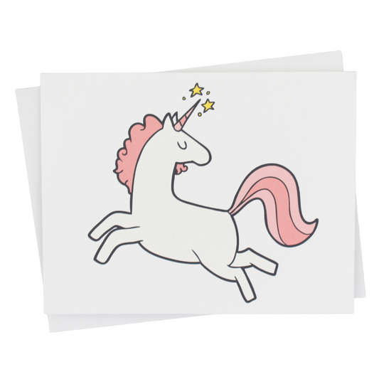 Flying Unicorn Individual Greeting Card