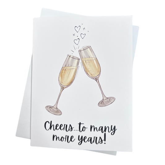 Cheers to Many More Years Individual Greeting Card