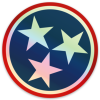 Holographic Tennessee Tristar Sticker